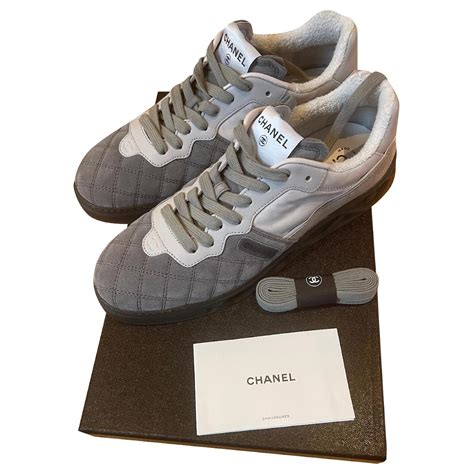 grey Chanel sneakers